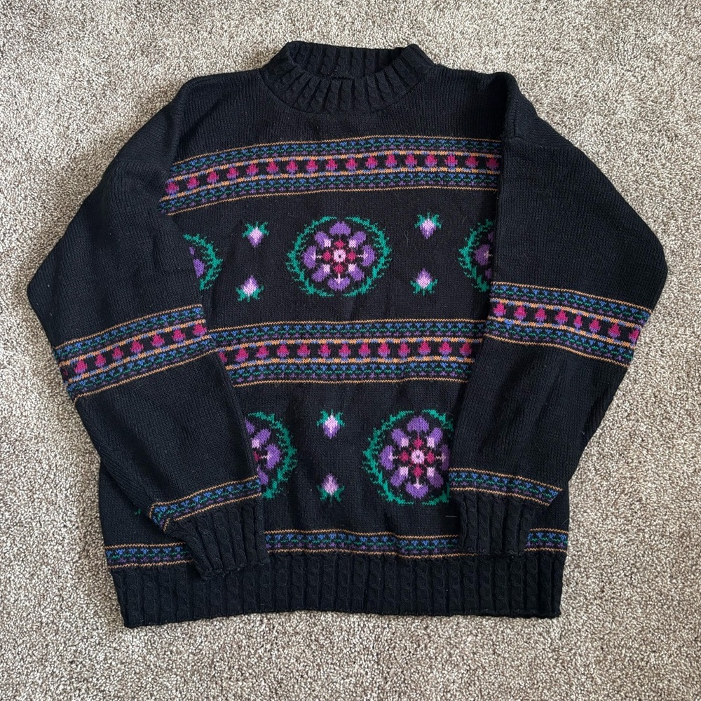 Colorful sweater womens size m/l